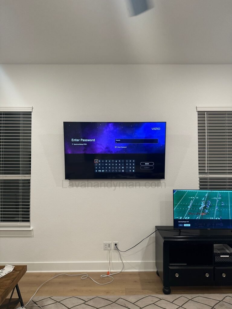 Professional TV installation at home