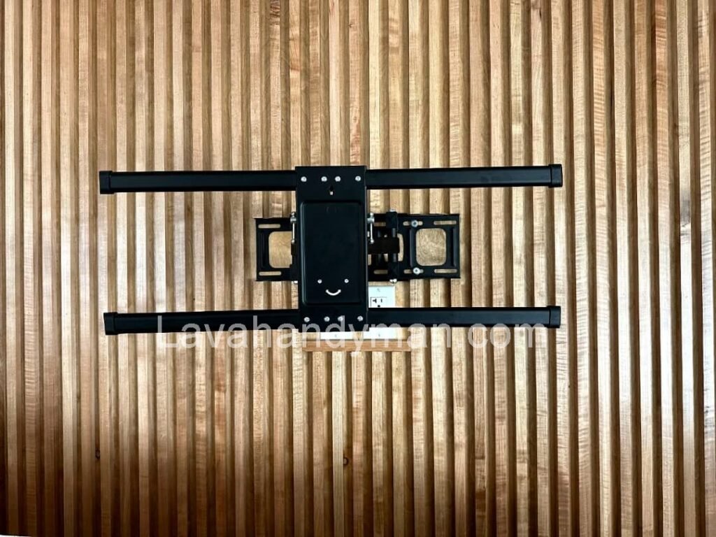 TV on a Wooden Wall