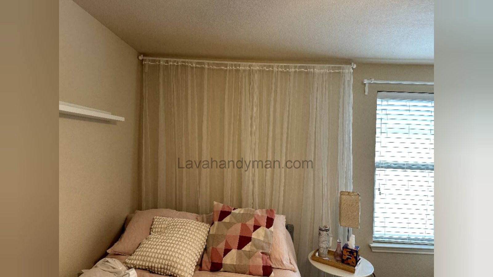 A Complete Guide to Installing Shelves and Curtains in the Bedroom