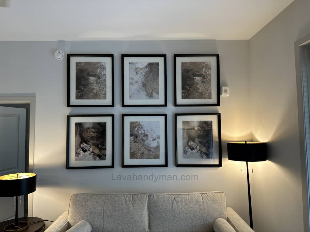 Install Six-Piece Wall Art