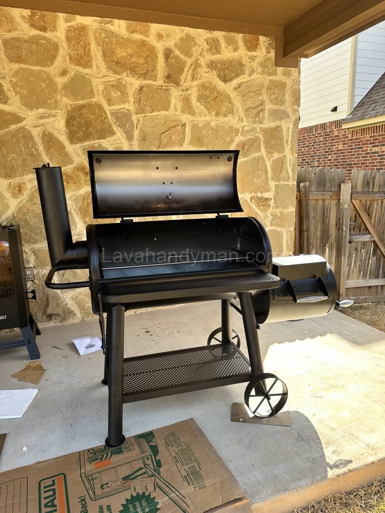 Assembling a Grill in the Patio
