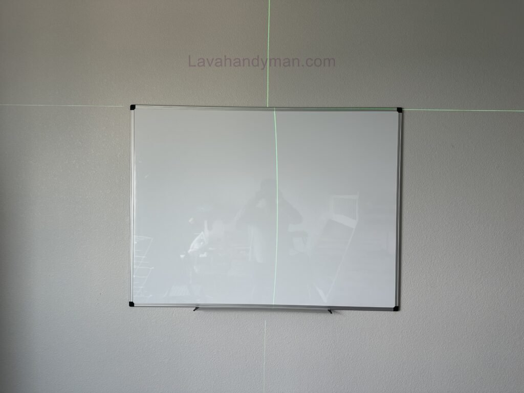 Installing a Whiteboard with a Laser Level