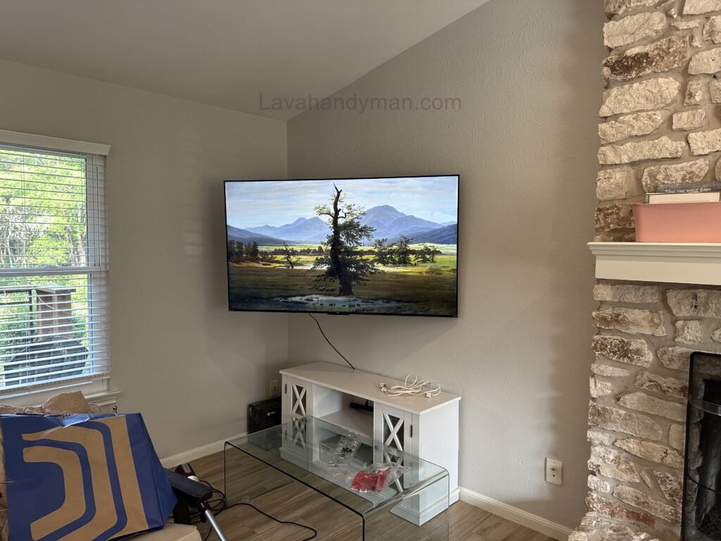 Corner Wall TV Installation