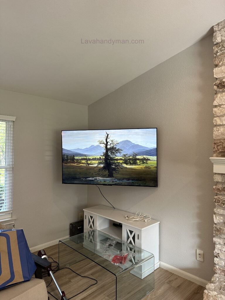 Corner Wall TV Installation
