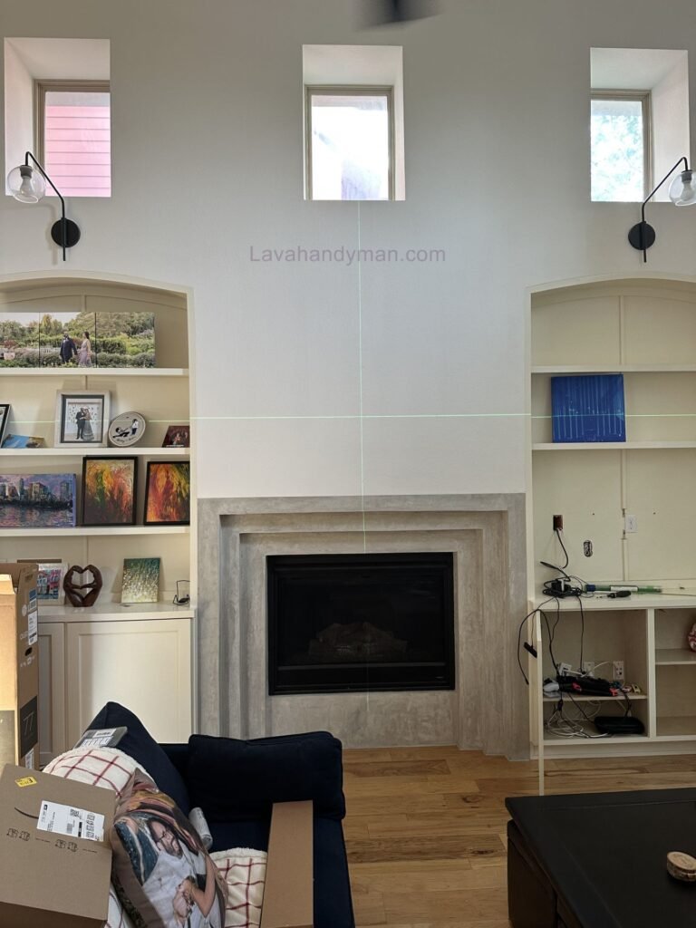 TV Wall Mount Installation with Laser Leveling