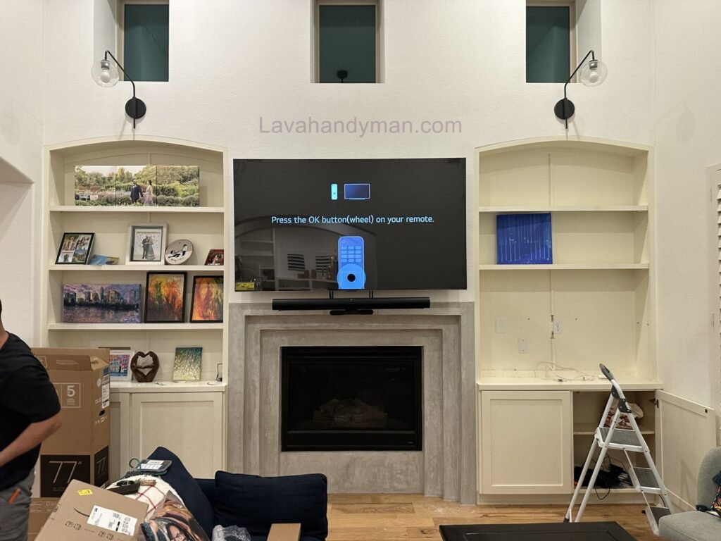 TV Wall Mount Installation with Laser Leveling