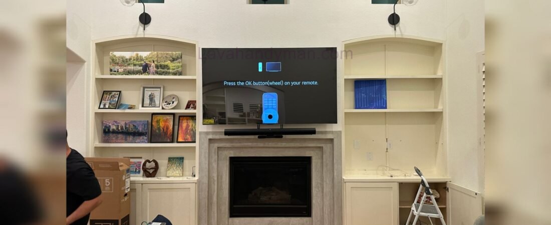 TV Wall Mount Installation with Laser Leveling, Height Adjustment & Perfect Alignment