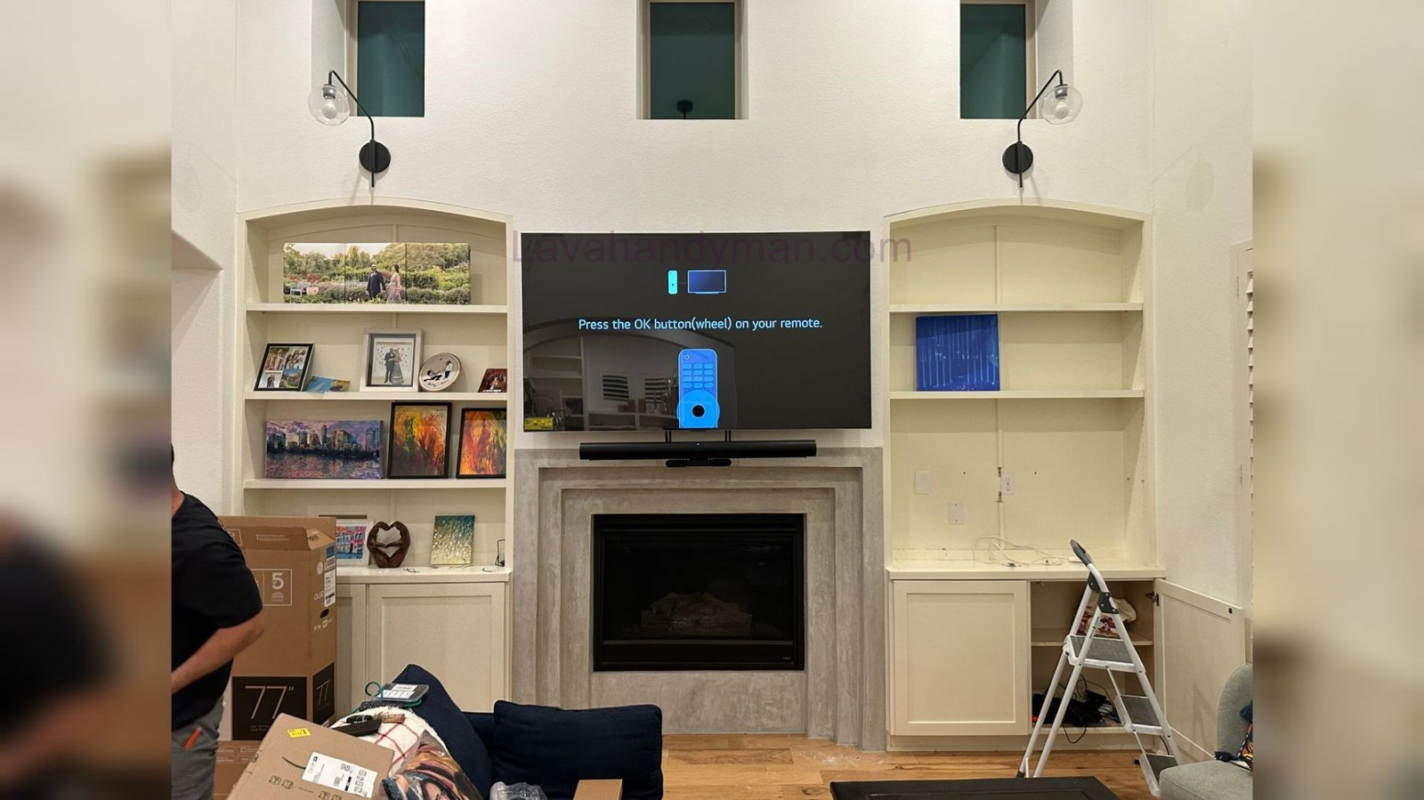 TV Wall Mount Installation with Laser Leveling, Height Adjustment & Perfect Alignment