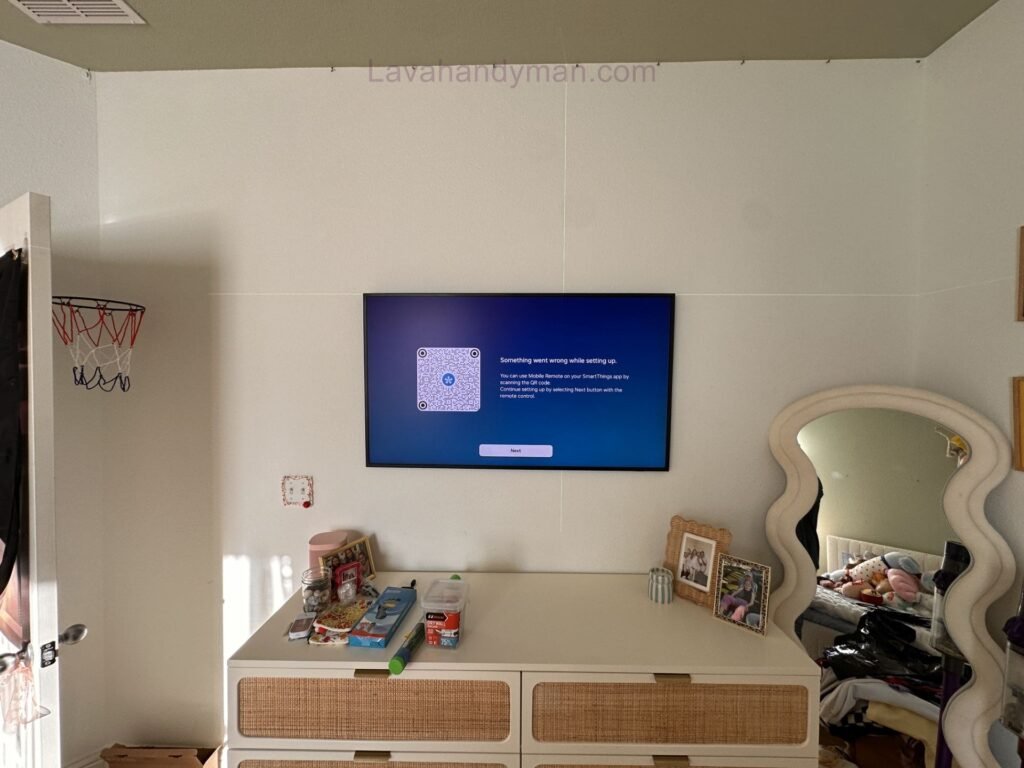 TV Wall Mount Installation Using a Laser Level